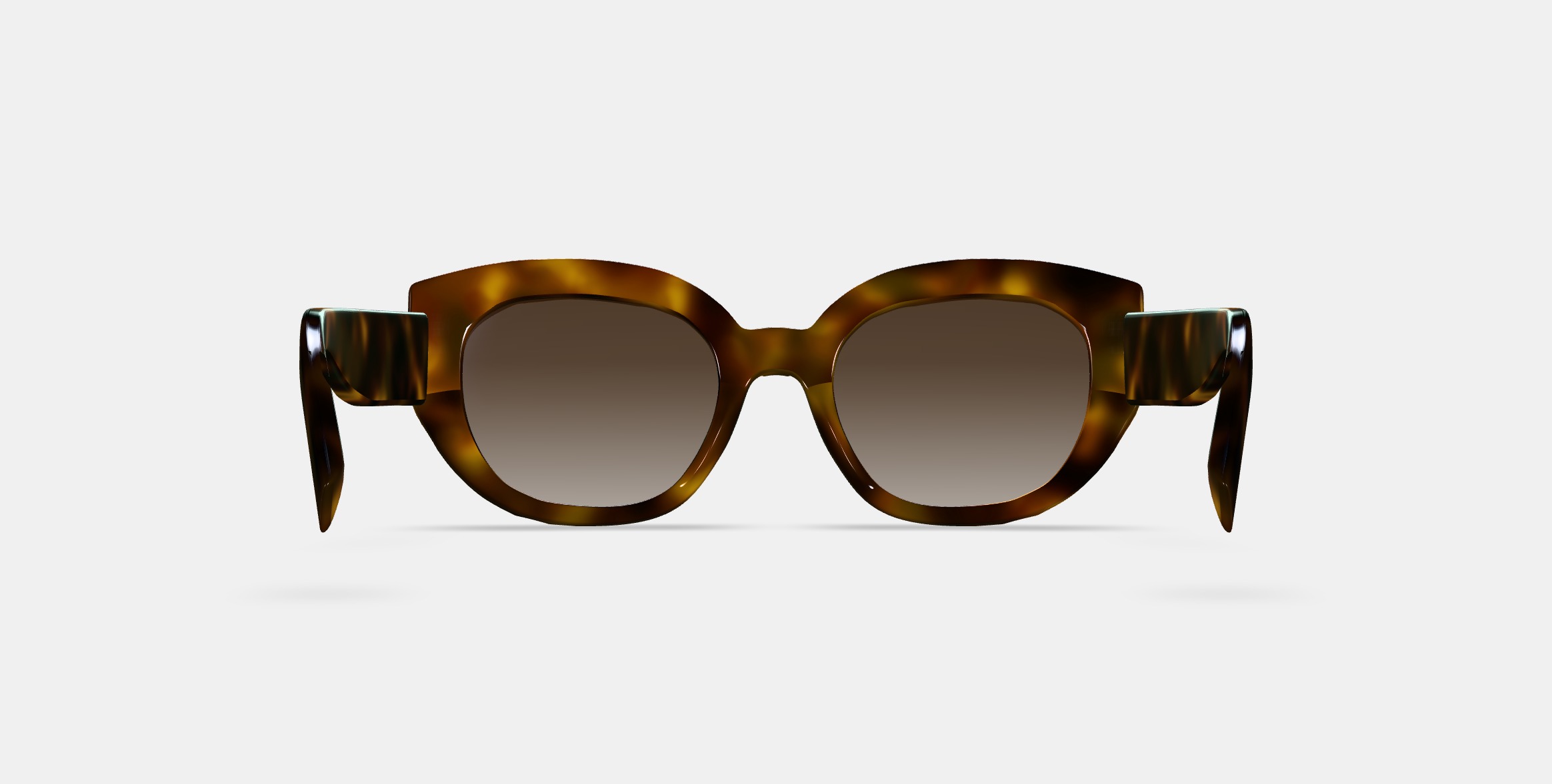 Maxine Sunglasses in Cognac Tortoise 3D model_15