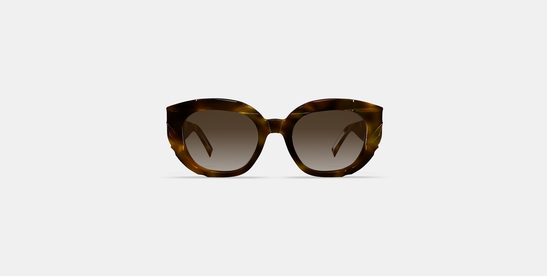 Maxine Sunglasses in Cognac Tortoise 3D model_10