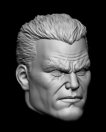 Cable Xmen Head sculpt - Custom Action Figure 3D print model