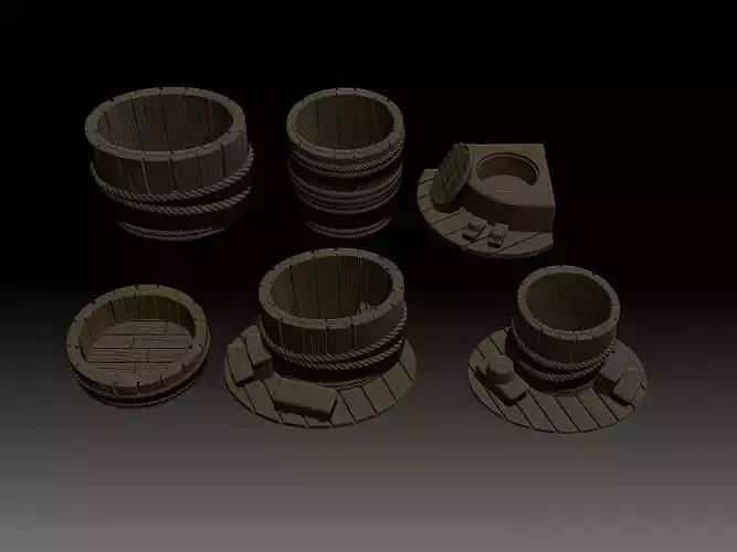 set Ofuro Bath 3D print model