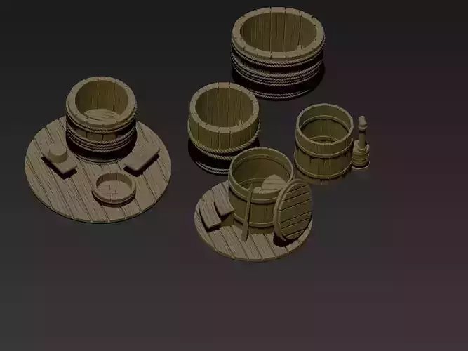 set Ofuro Bath 02 3D print model