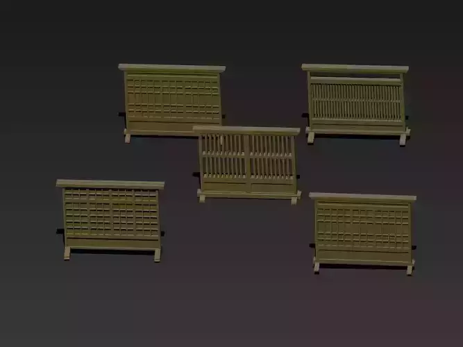 Japanese Single Panel Entrance Screens Tsuitate