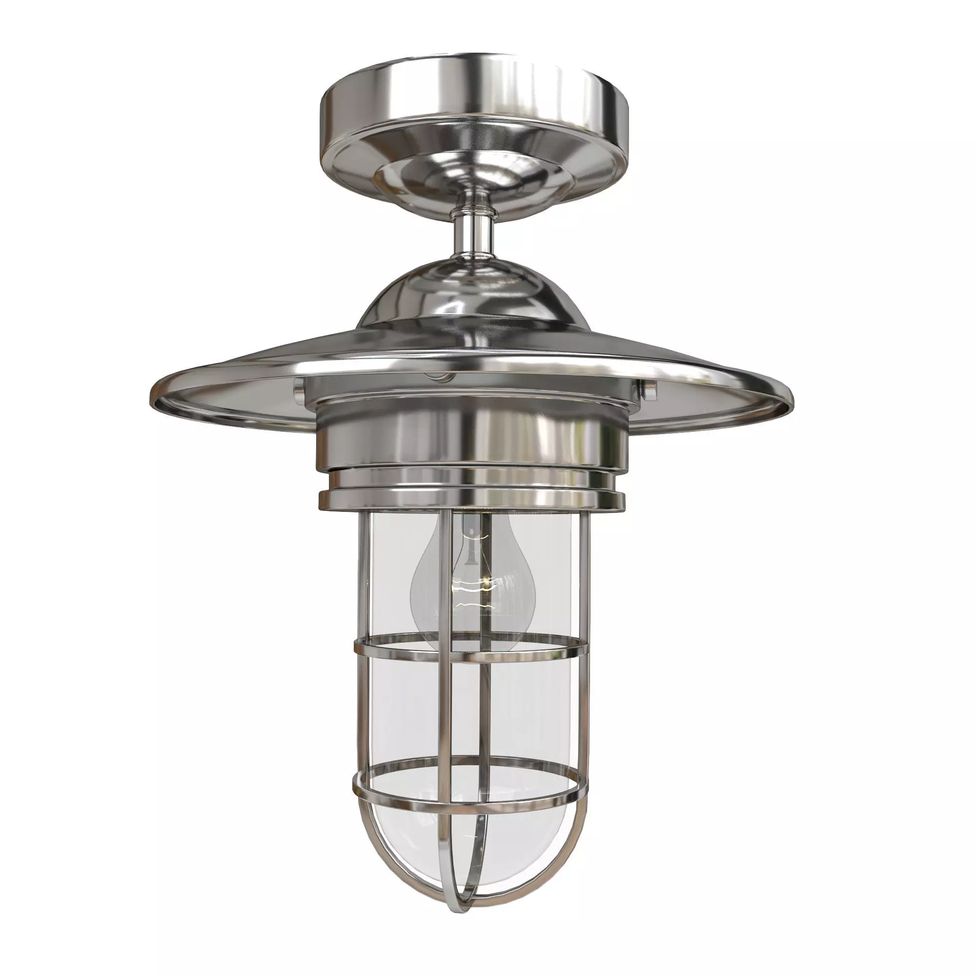 Medium outdoor ceiling light 3D model_0