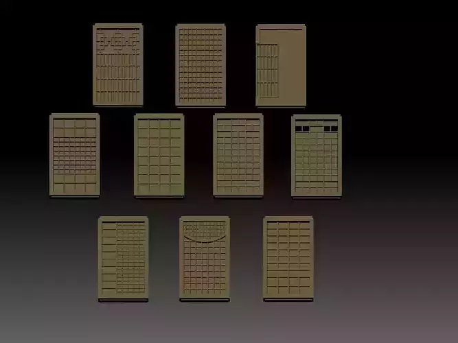 Set Sliding Doors 02 3D print model