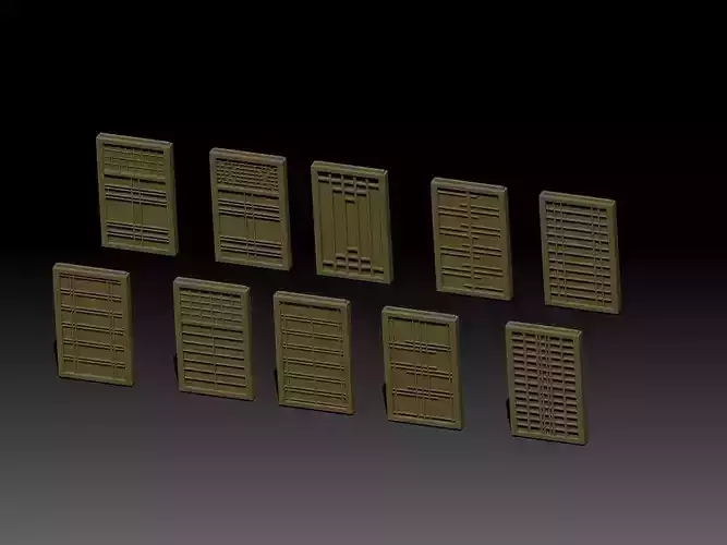 Set Sliding Doors 03 3D print model