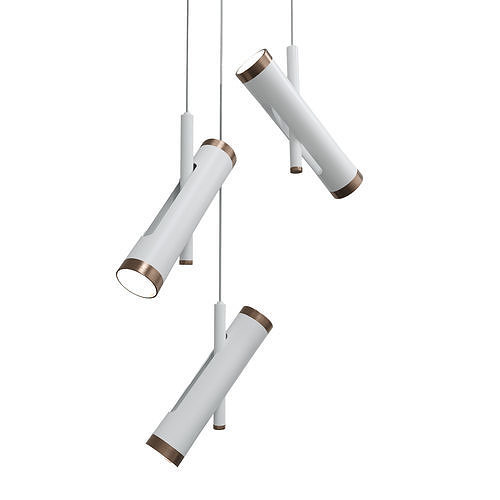 Rainer Chandelier Trio white 3D model