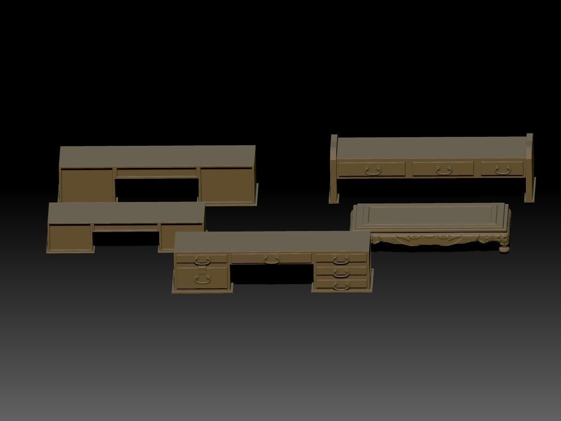 Japanese Table set 02 3D print model_2