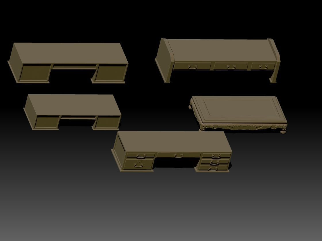 Japanese Table set 02 3D print model_3