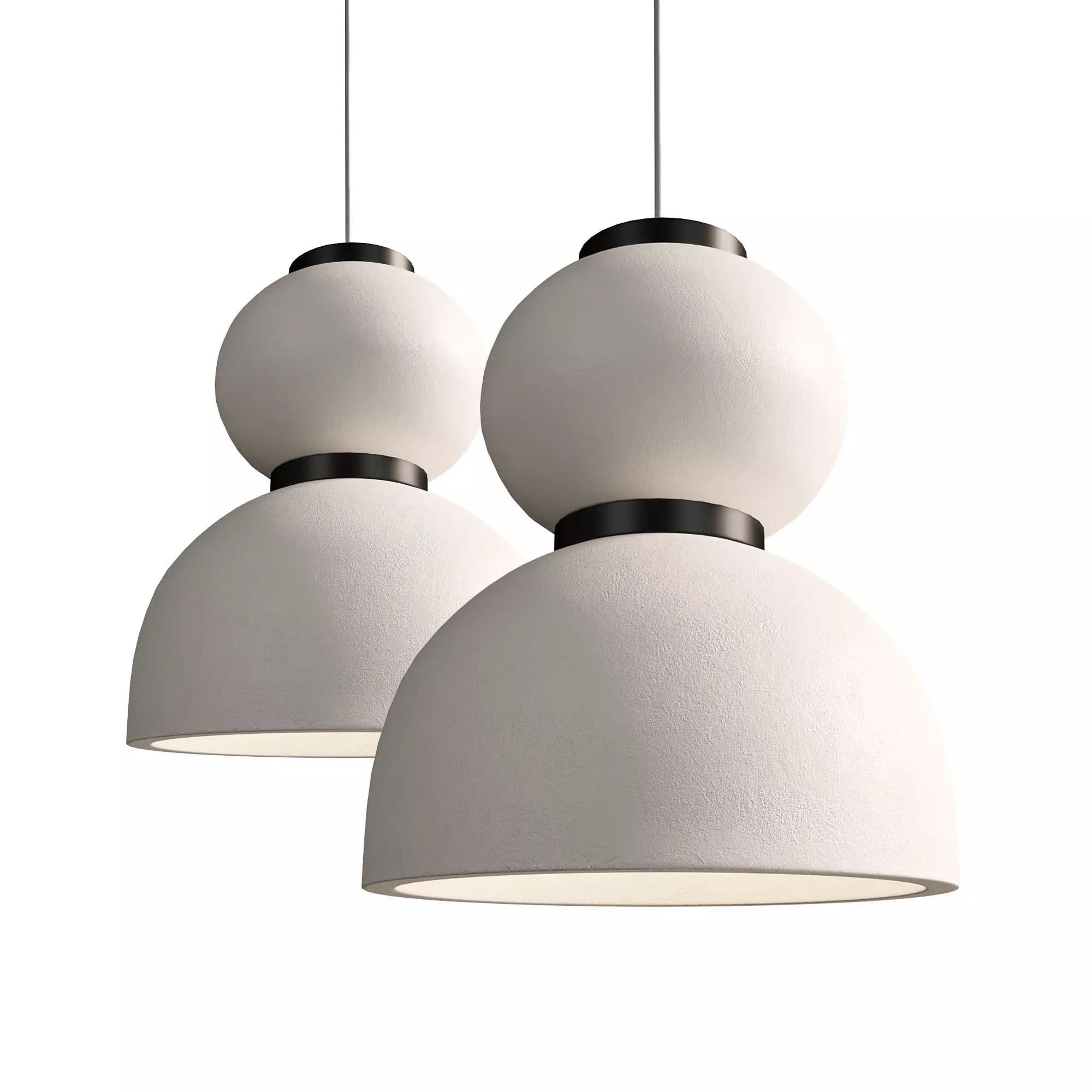 Scandinavian chandelier in Wabi Sabi 3D model_0