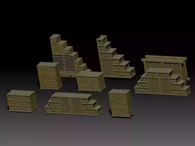 Tansu Chests 1 3D print model