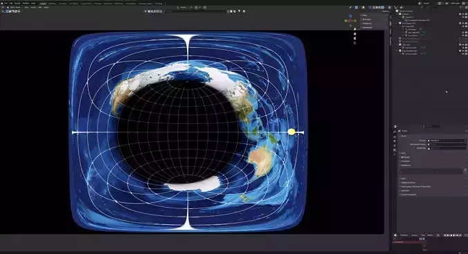 Enoch Dual Pole Flat Earth Model V1 - TRUEMODELOFTHEWORLD Free 3D model