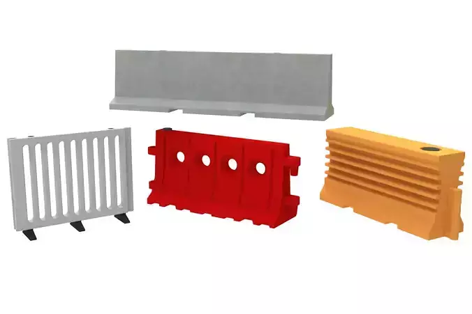 Road Barrier Set 3D print model