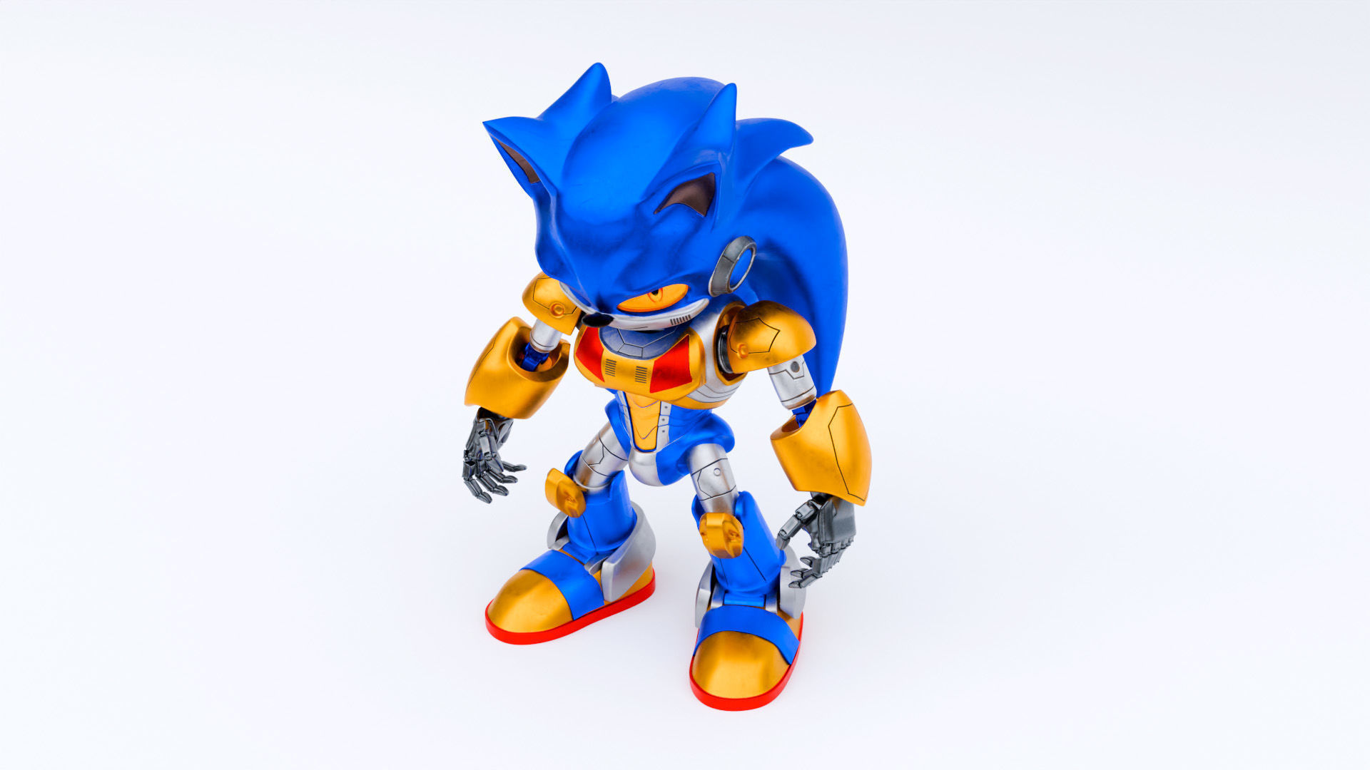 MECHA SONIC 3D model_2