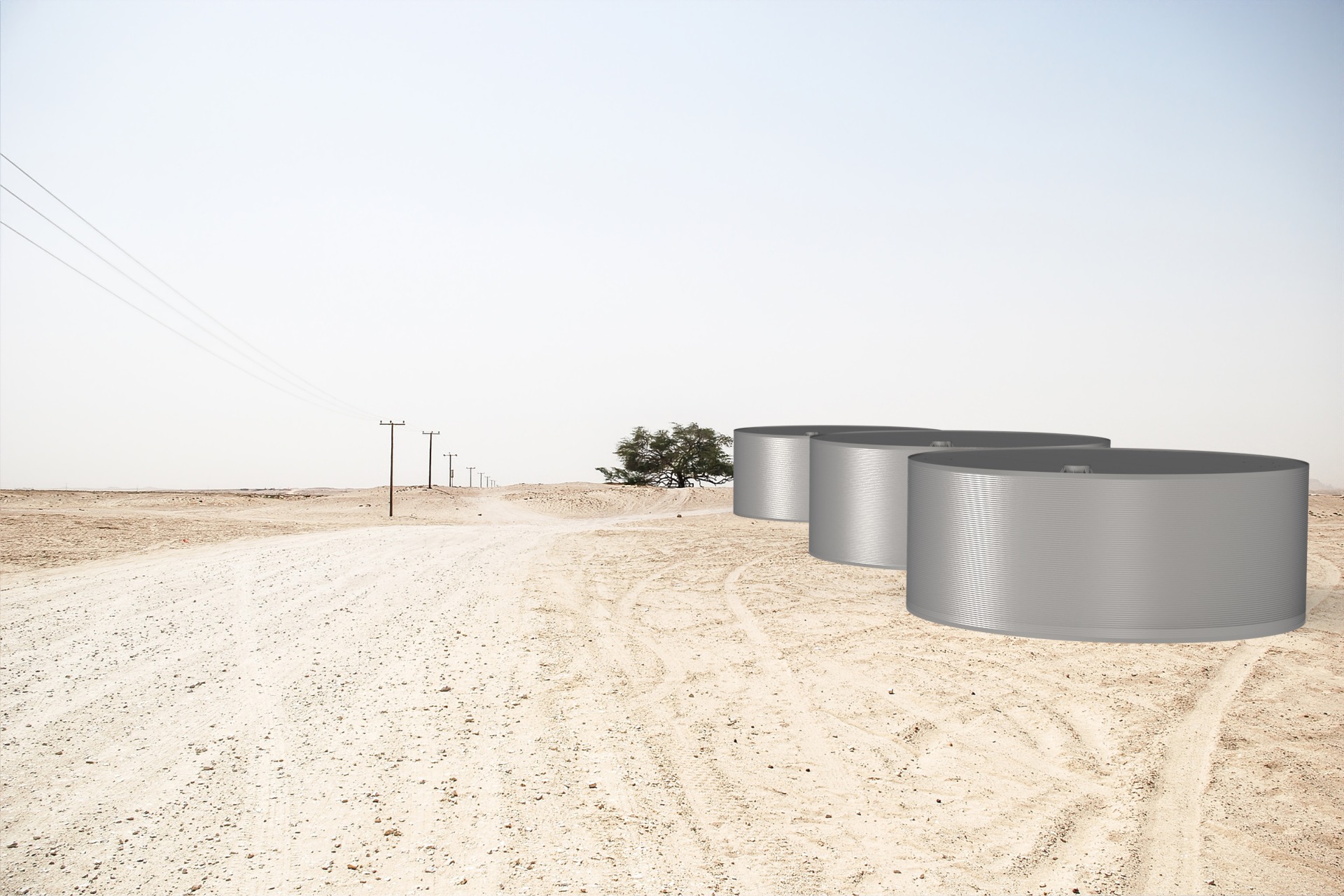 Water Tank Set x9 3D print model_2