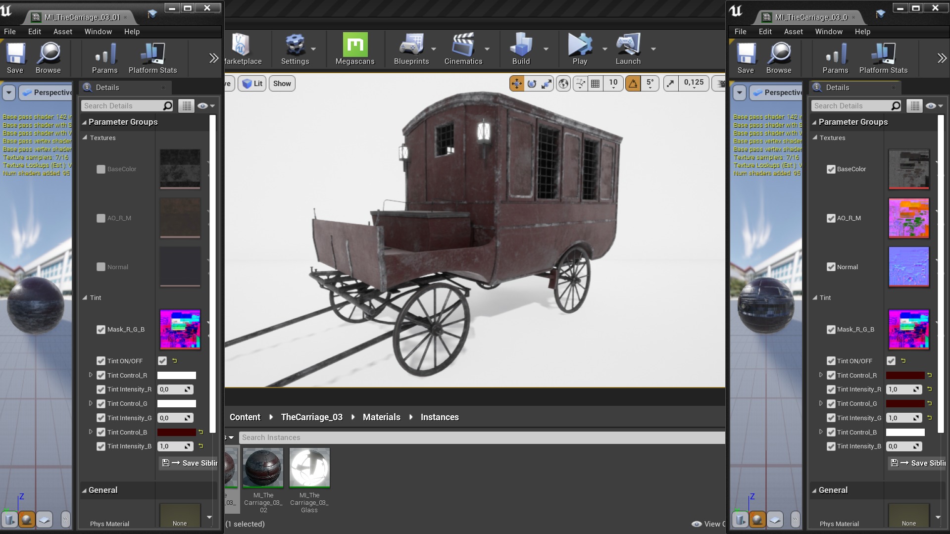 The Carriage 03 Low-poly 3D model_6