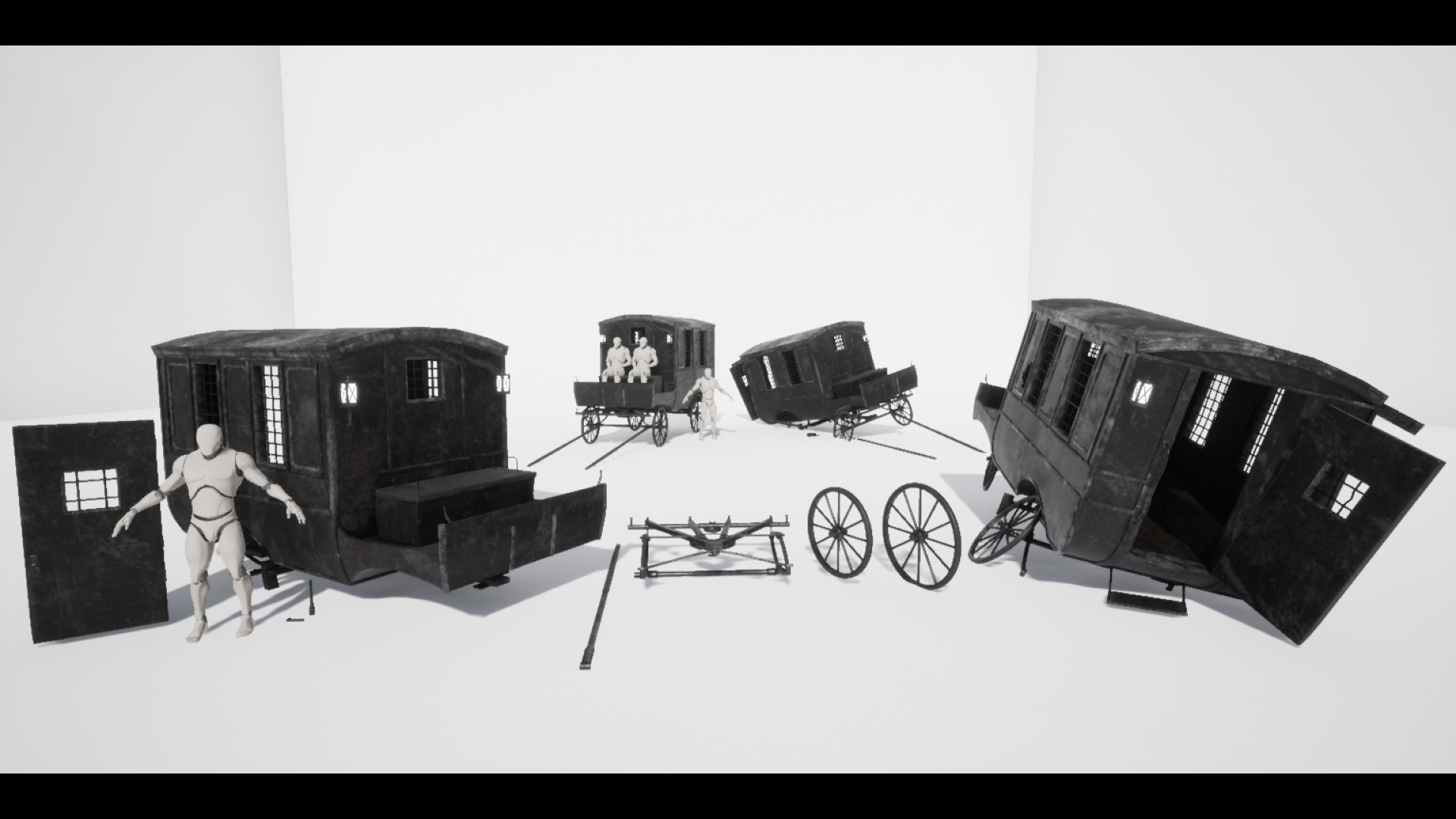 The Carriage 03 Low-poly 3D model_2