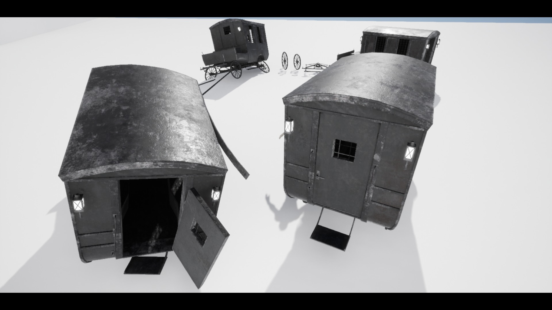 The Carriage 03 Low-poly 3D model_3