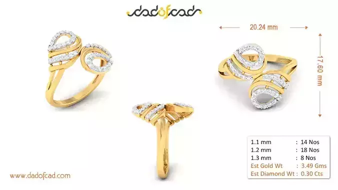 Vintage Floral Gold Ring