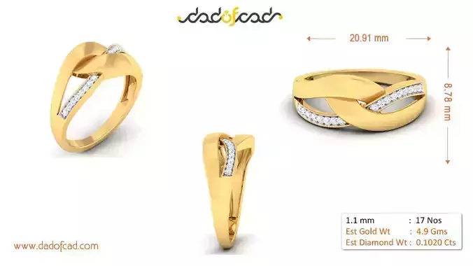 Elegant Gold Petal Design Ring