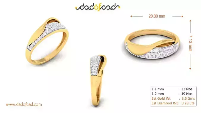 Timeless Spiral Diamond Gold Promise Ring