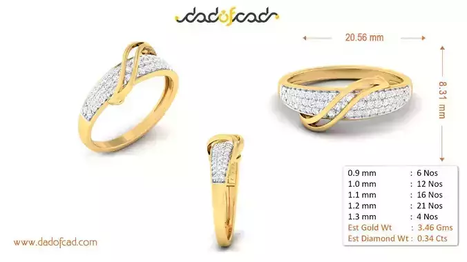 Eternal Diamond Gold Promise Ring