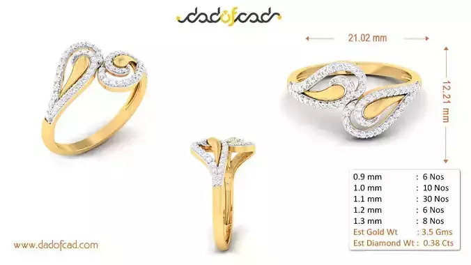 Elegant Silver Ladies Casual Ring