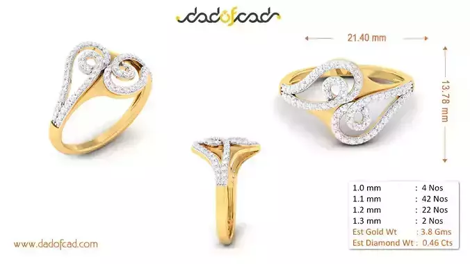  Exquisite Polished Diamond Ring