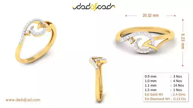Elegant Flowerbud Diamond Ring