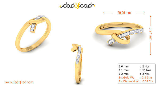 Yellow Gold Rings for Women Elegant and Timeless 3D print model