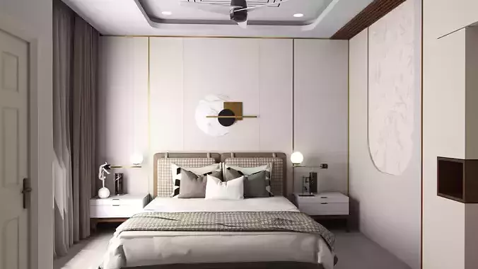 Modern Bedroom Scene