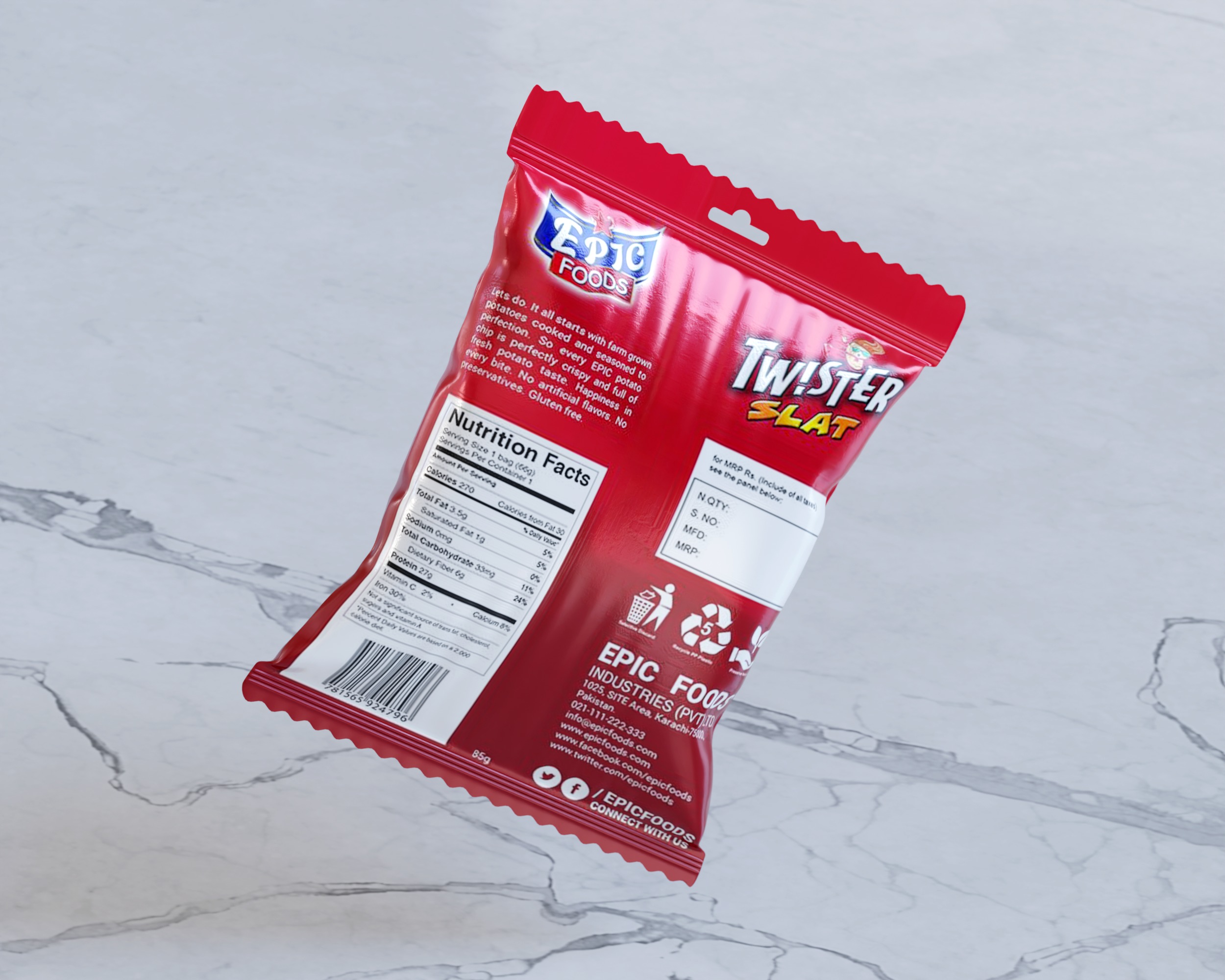 Retail Snack Packaging 3D model_4