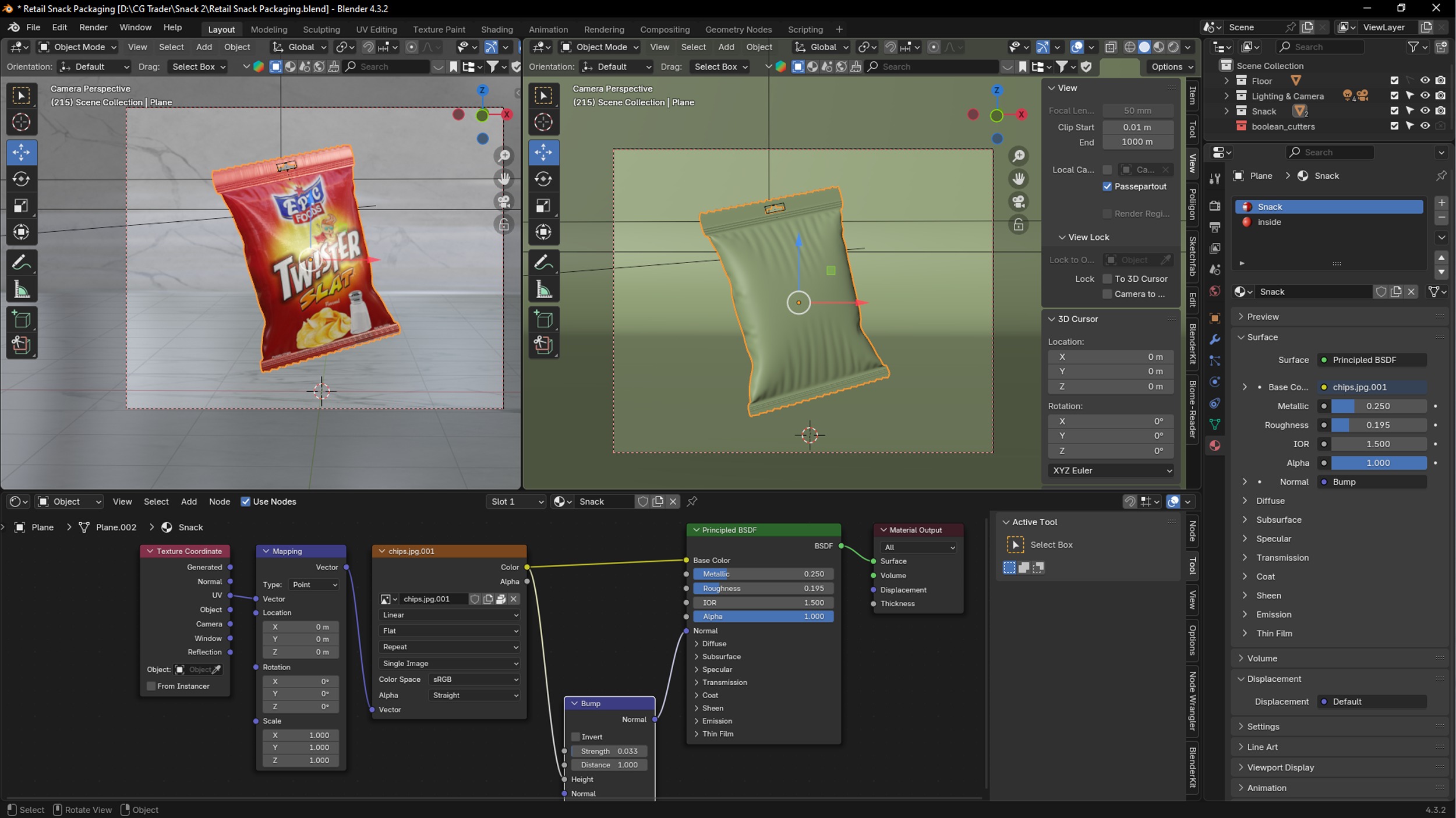 Retail Snack Packaging 3D model_9