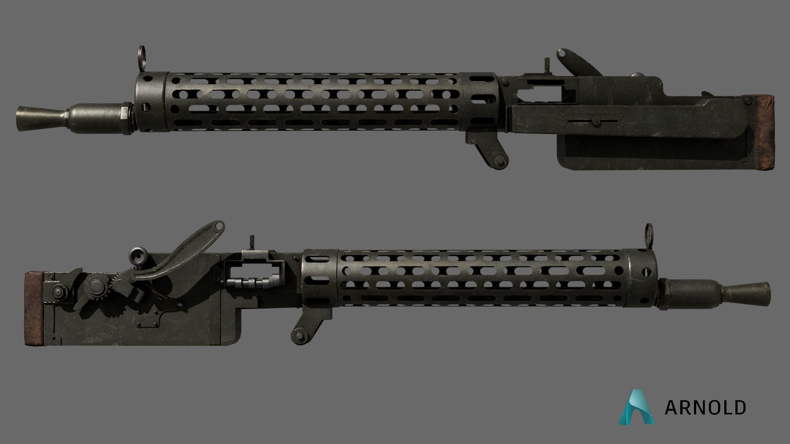 Fokker D2 plane Low-poly 3D model_26