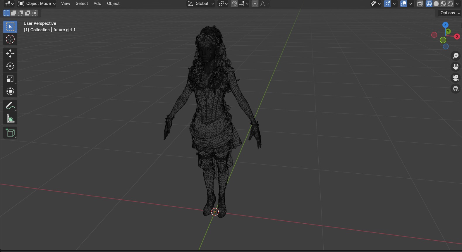 Future Girl one - 3d Character girl female women 3D model_12