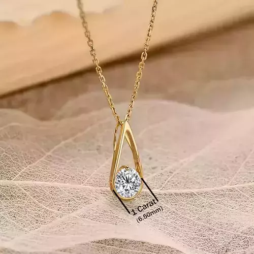  1 carat Women Classic Fashion Solitaire Pendant 