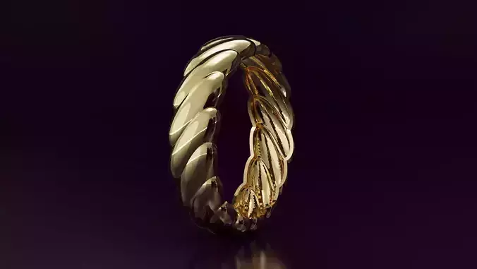 free form bead band Ring N09