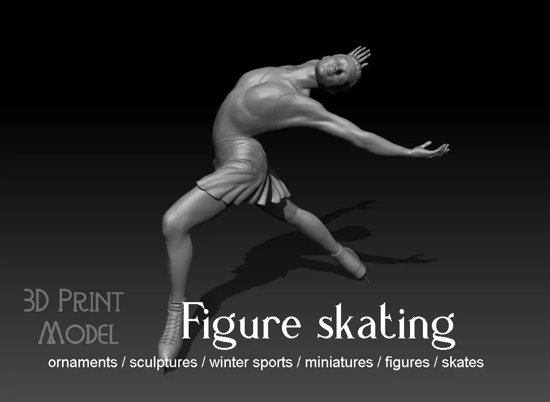 Figure skating 3D print model_0