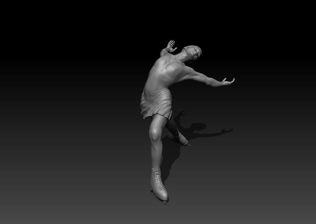 Figure skating 3D print model_3