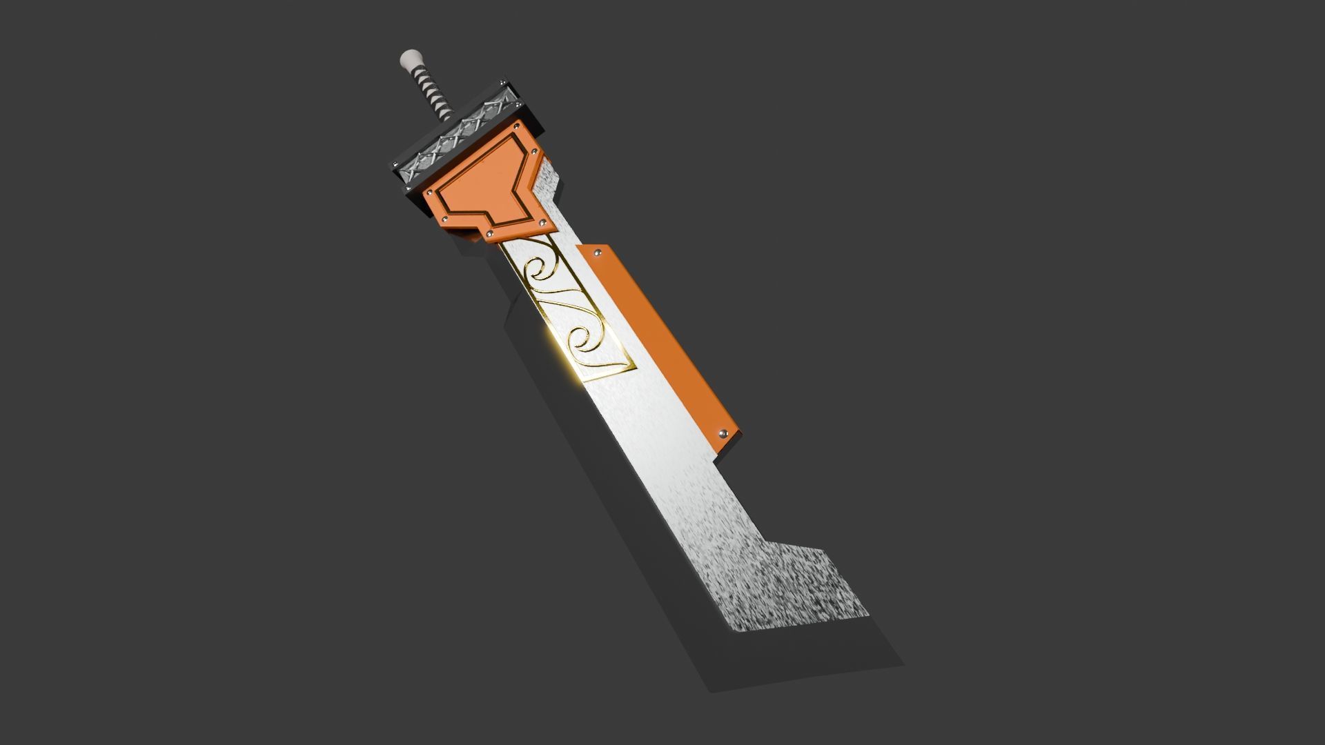 Upgraded Giant Sword Low-poly 3D model_6