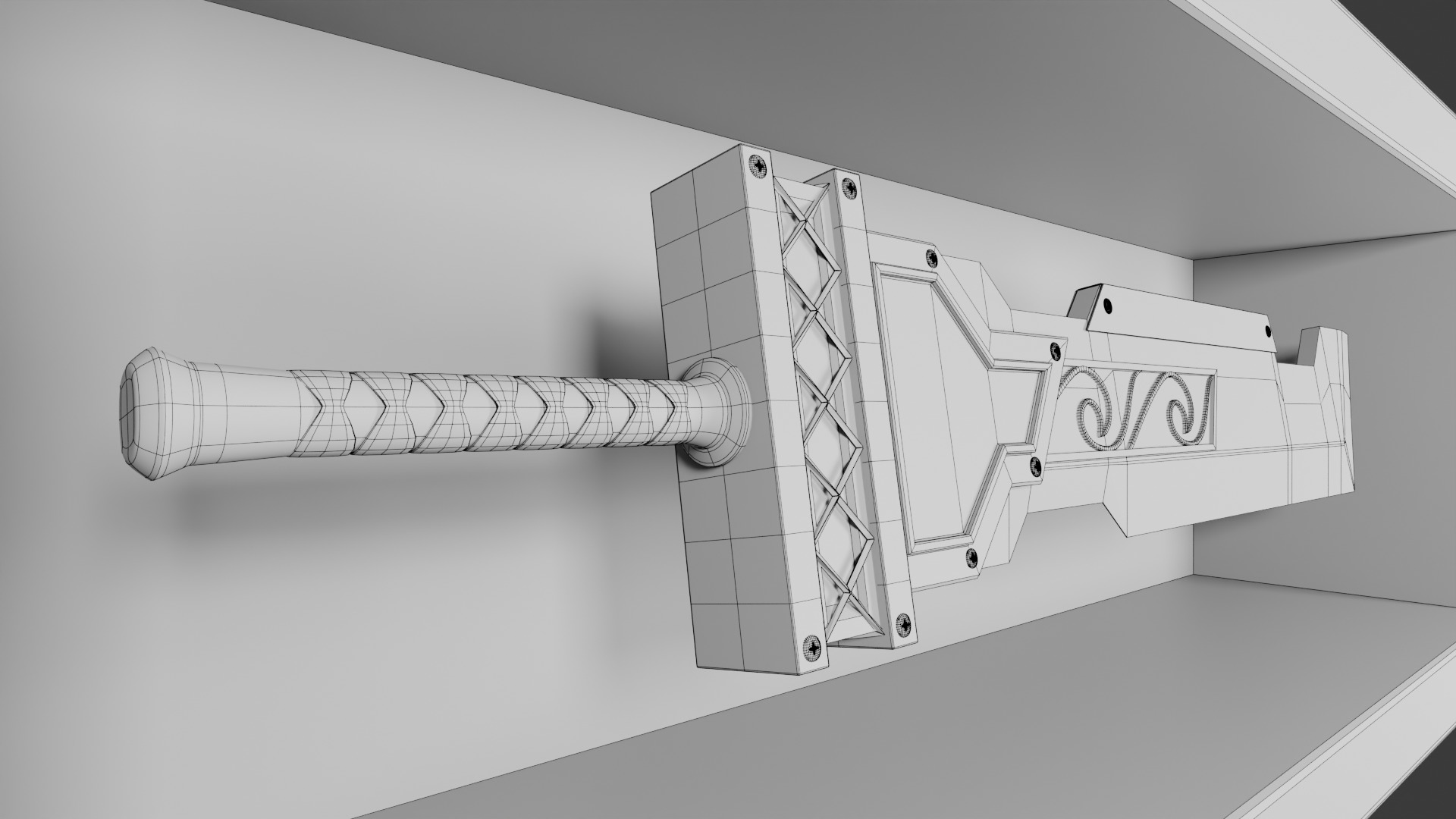 Upgraded Giant Sword Low-poly 3D model_3