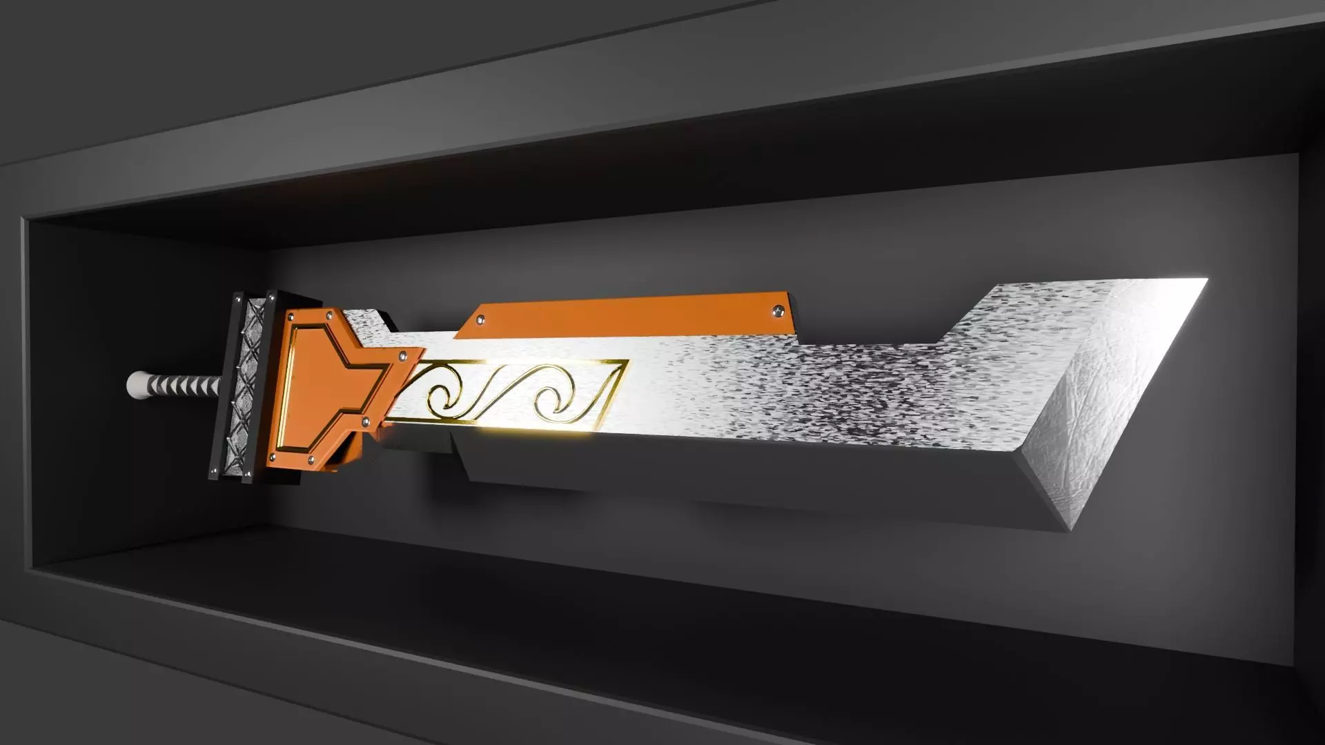 Upgraded Giant Sword Low-poly 3D model_0