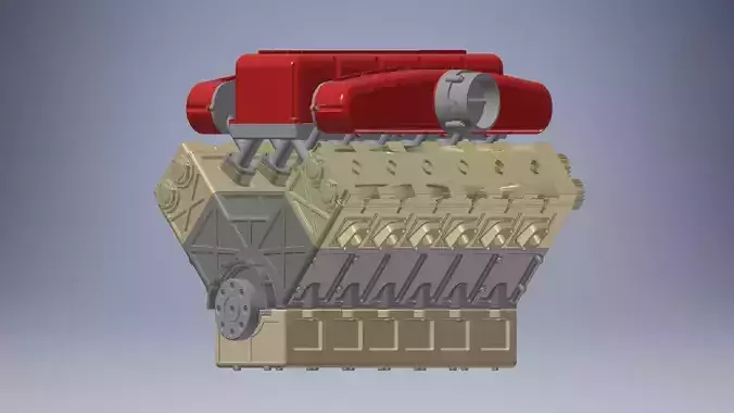 V12 Engine Gasoline Ignition 3D Models 3D model