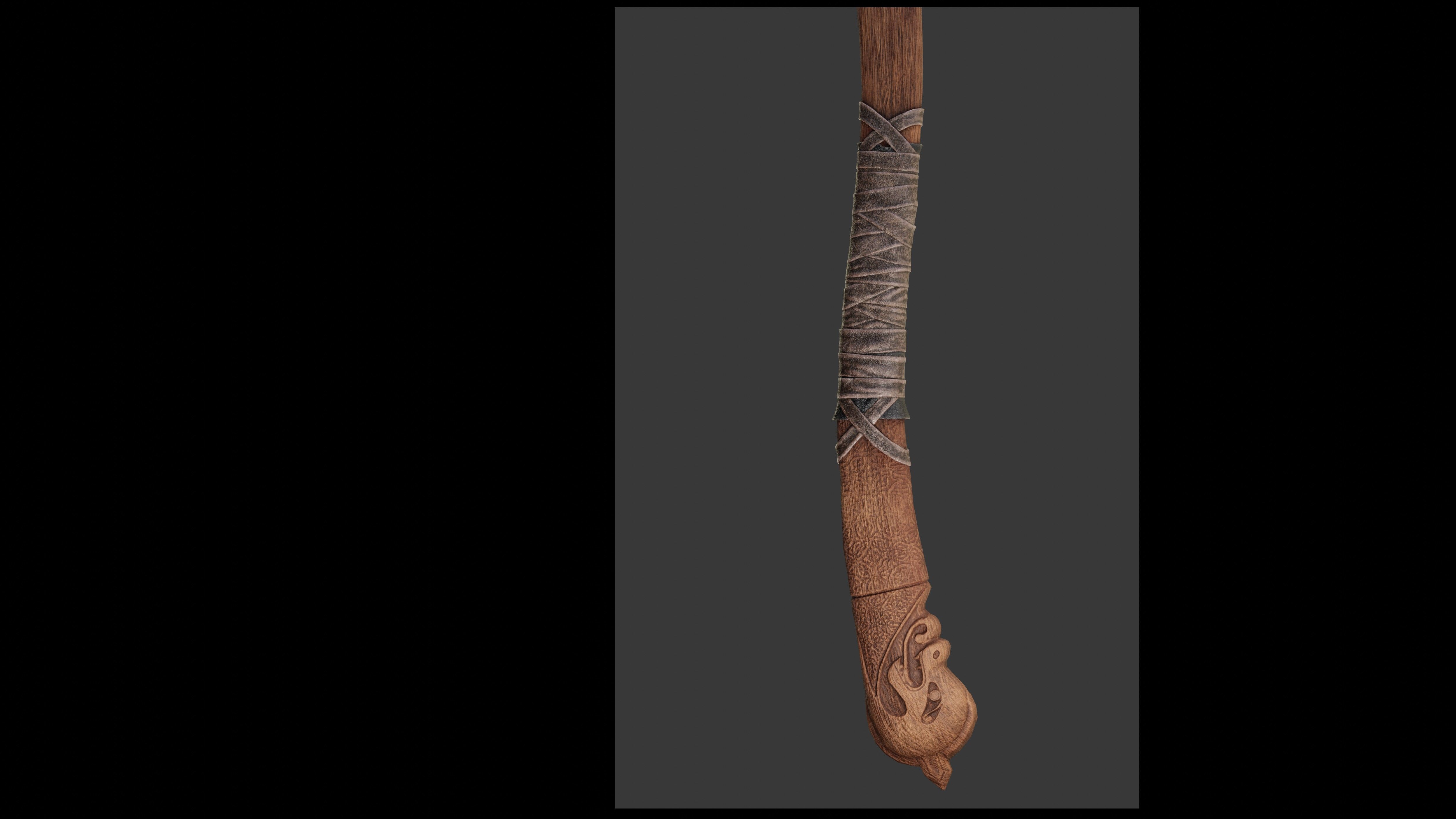 Axe Kratos Leviathan God of War Low-poly 3D model_2