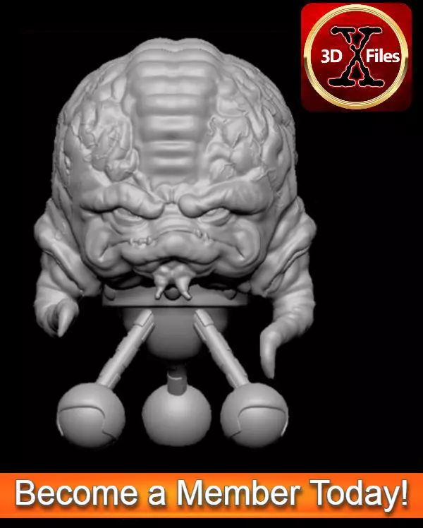 Krang - 1987 - TMNT - Teenage Mutant Ninja Turtles - Statue 3D print model_0