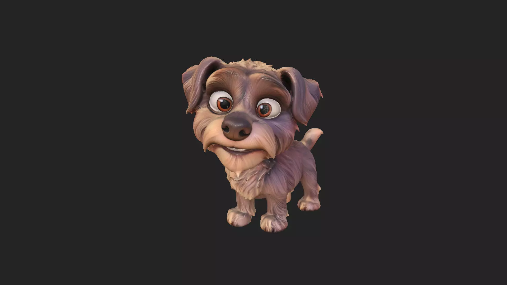 Puppy 3D Model 001 Low-poly 3D model