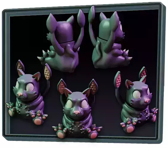 Dimensional Cat 3D print model