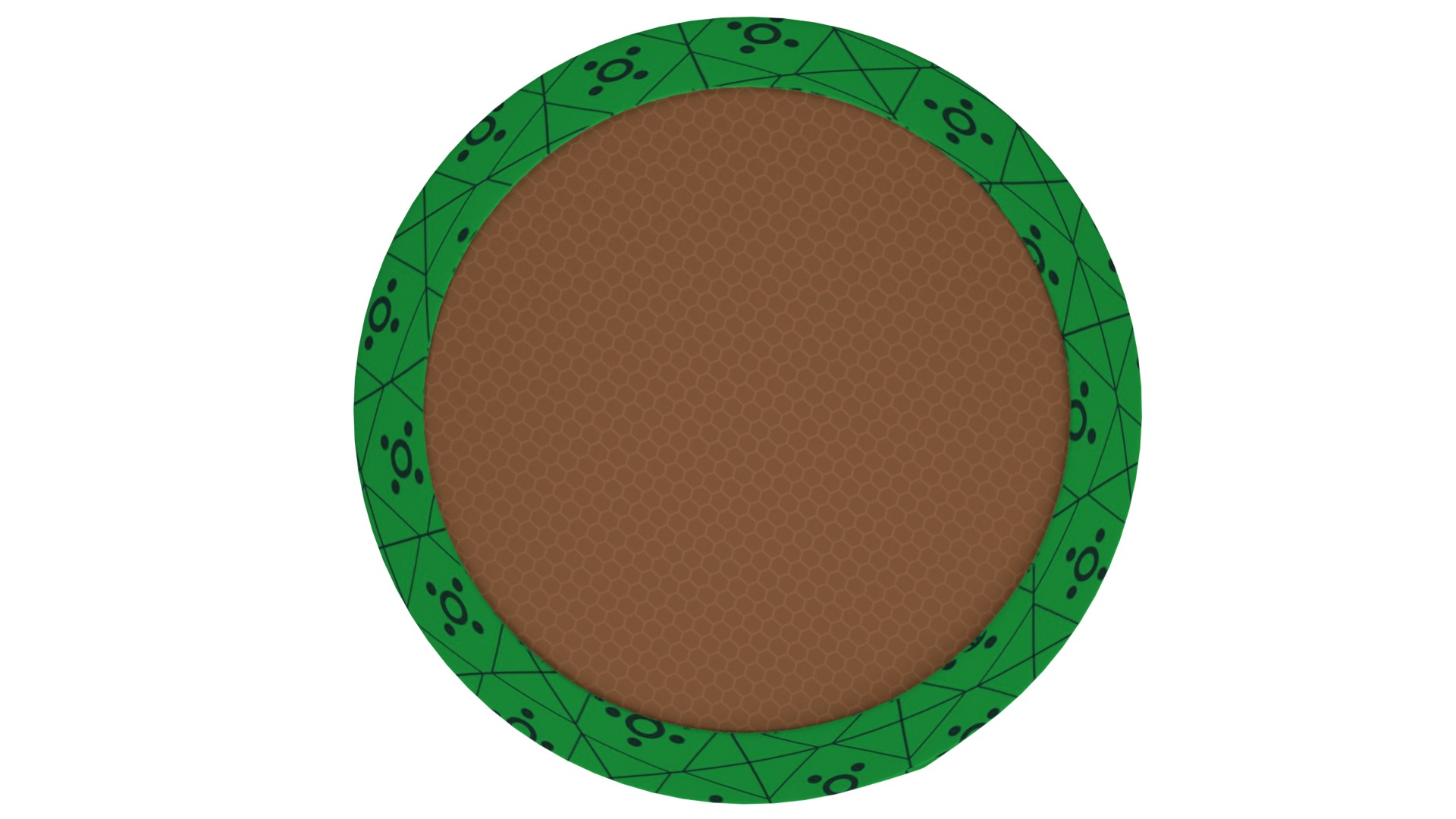 Trampoline Low-poly 3D model_4