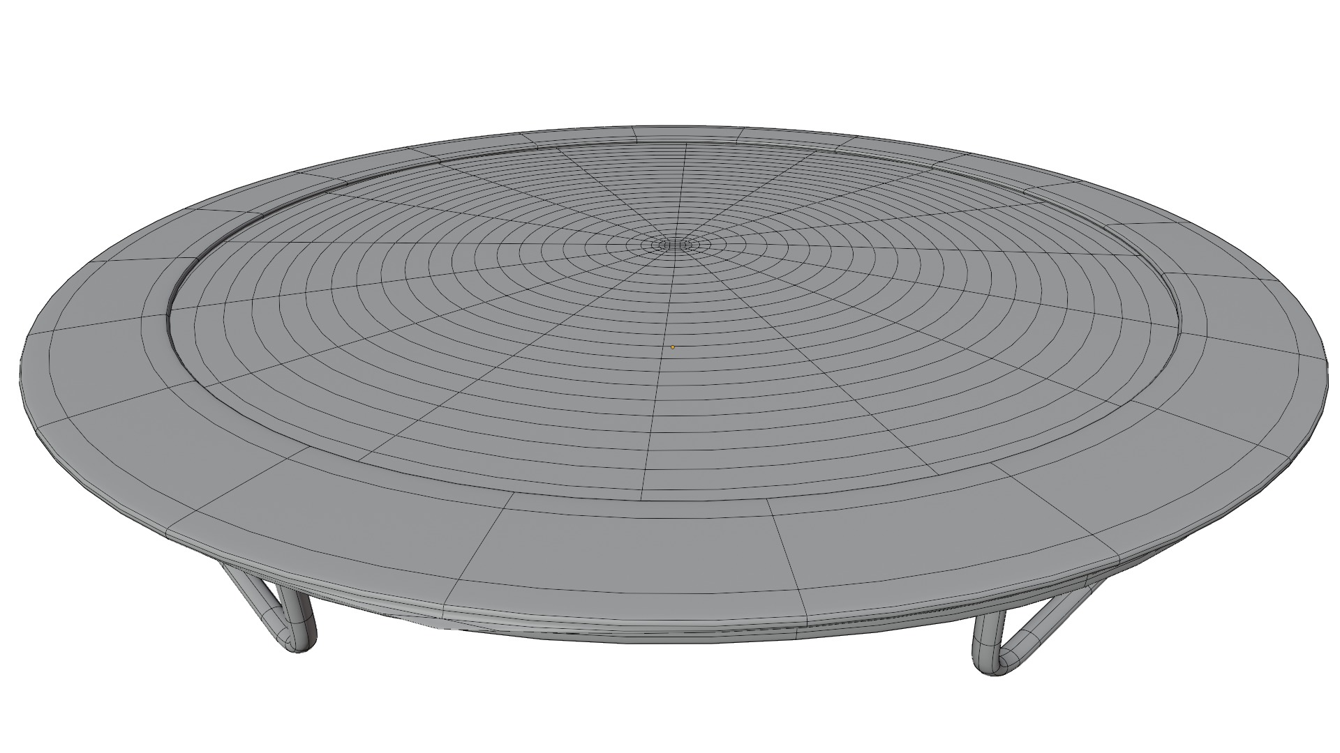 Trampoline Low-poly 3D model_7