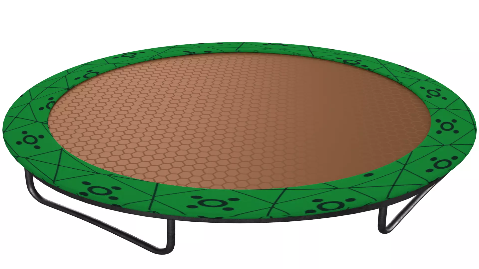Trampoline Low-poly 3D model_0