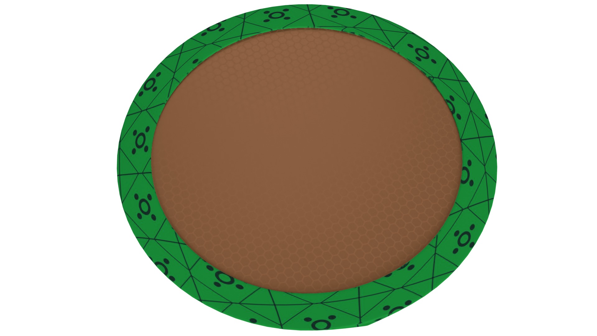 Trampoline Low-poly 3D model_5